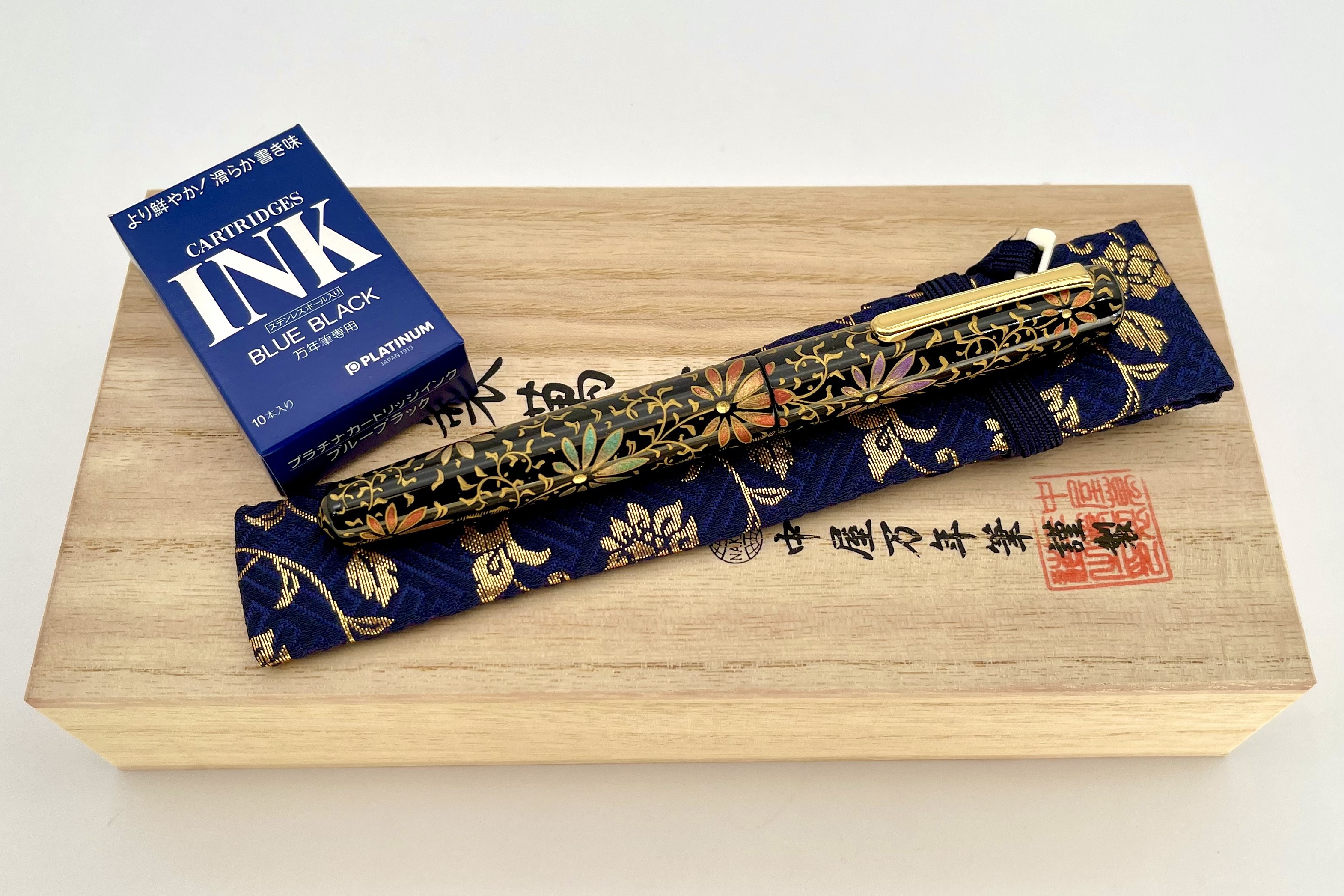 NakayaPiccoloLongWriterChinkinPalmetBlackColorfulLines3FP_G